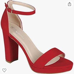 Red Prom/Formal Heels size 7 worn once